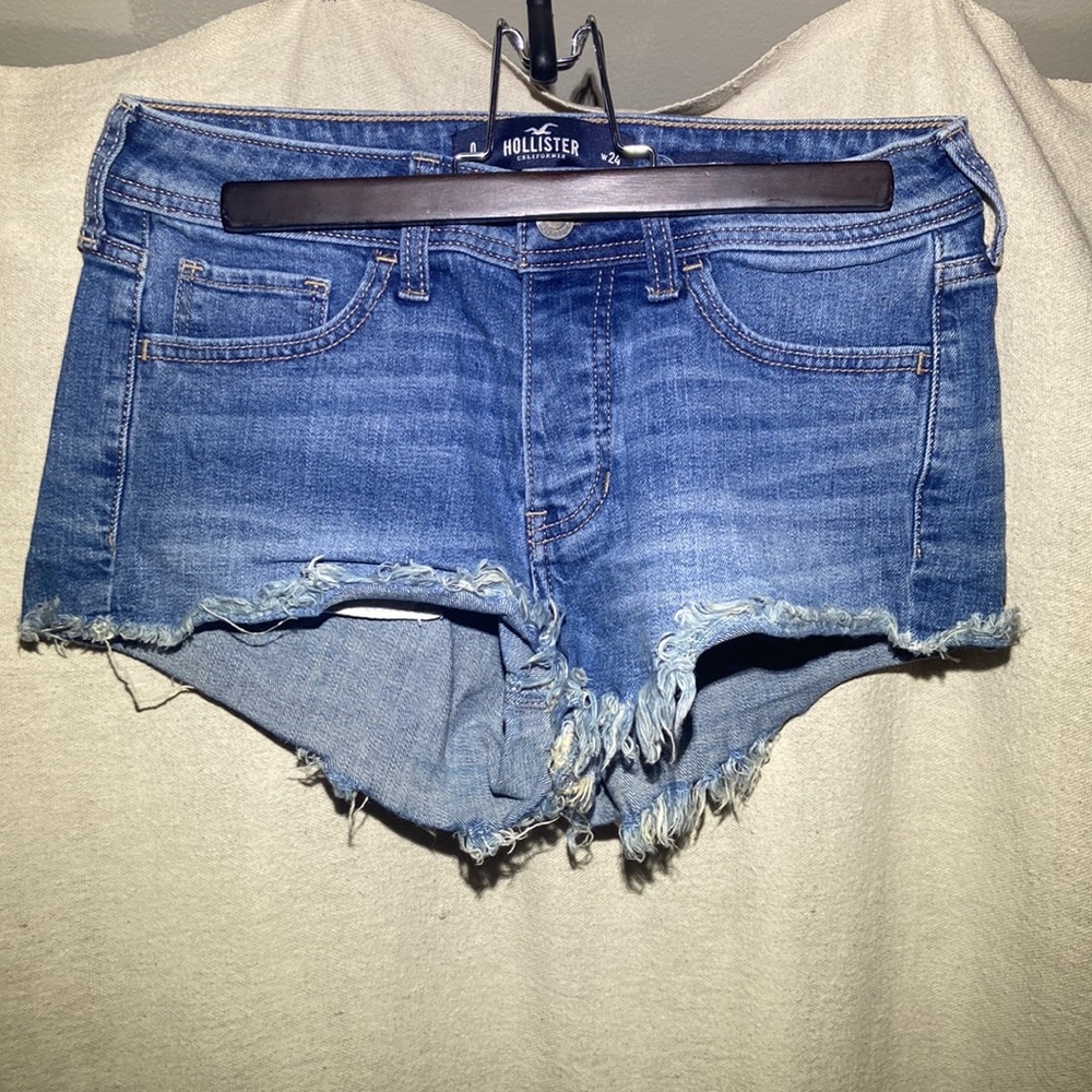 Distressed hollister shorts